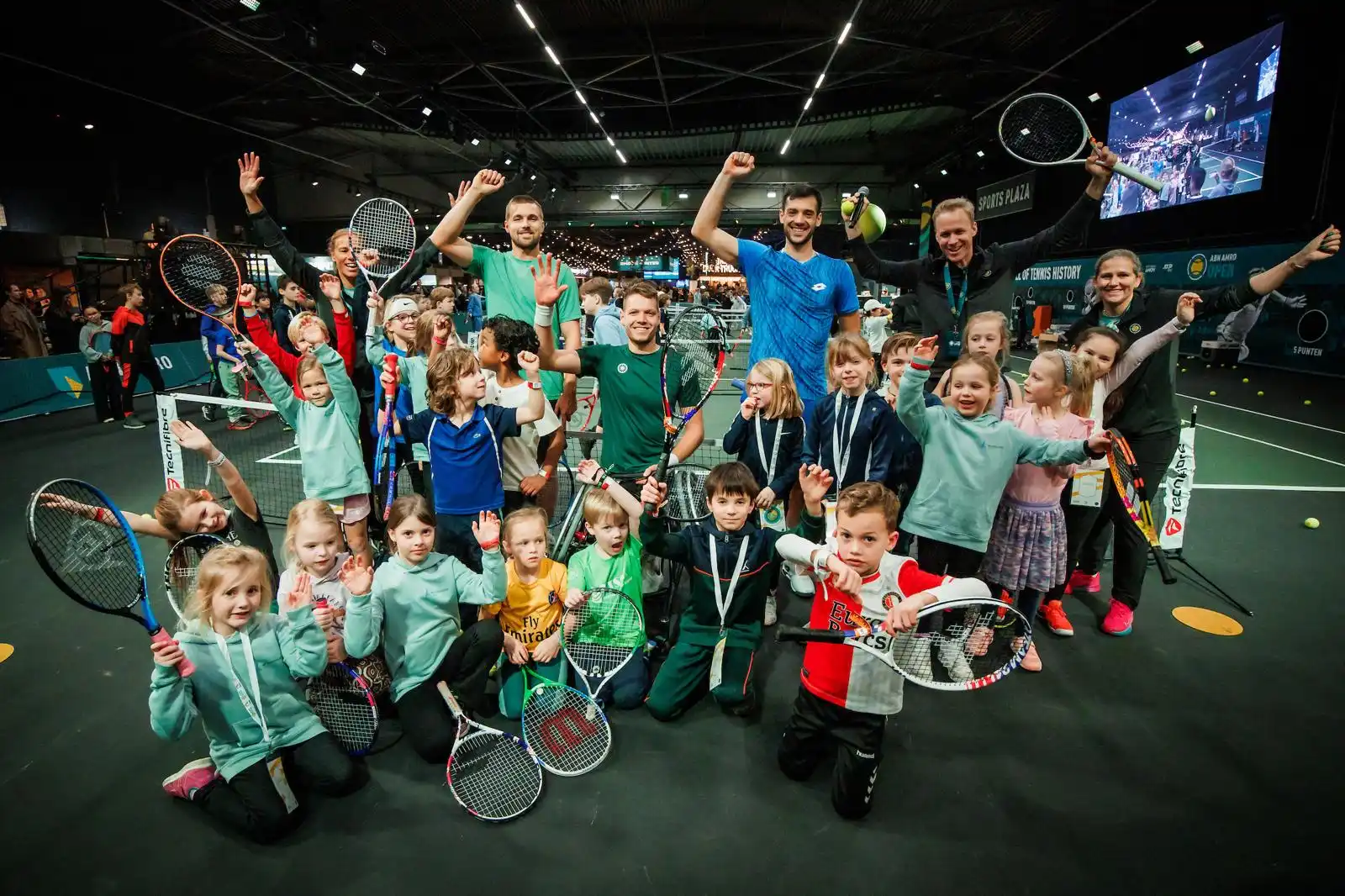 ABN AMRO Foundation tennisclinic groepsfoto